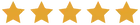 A row of five gold stars representing top-tier customer satisfaction.