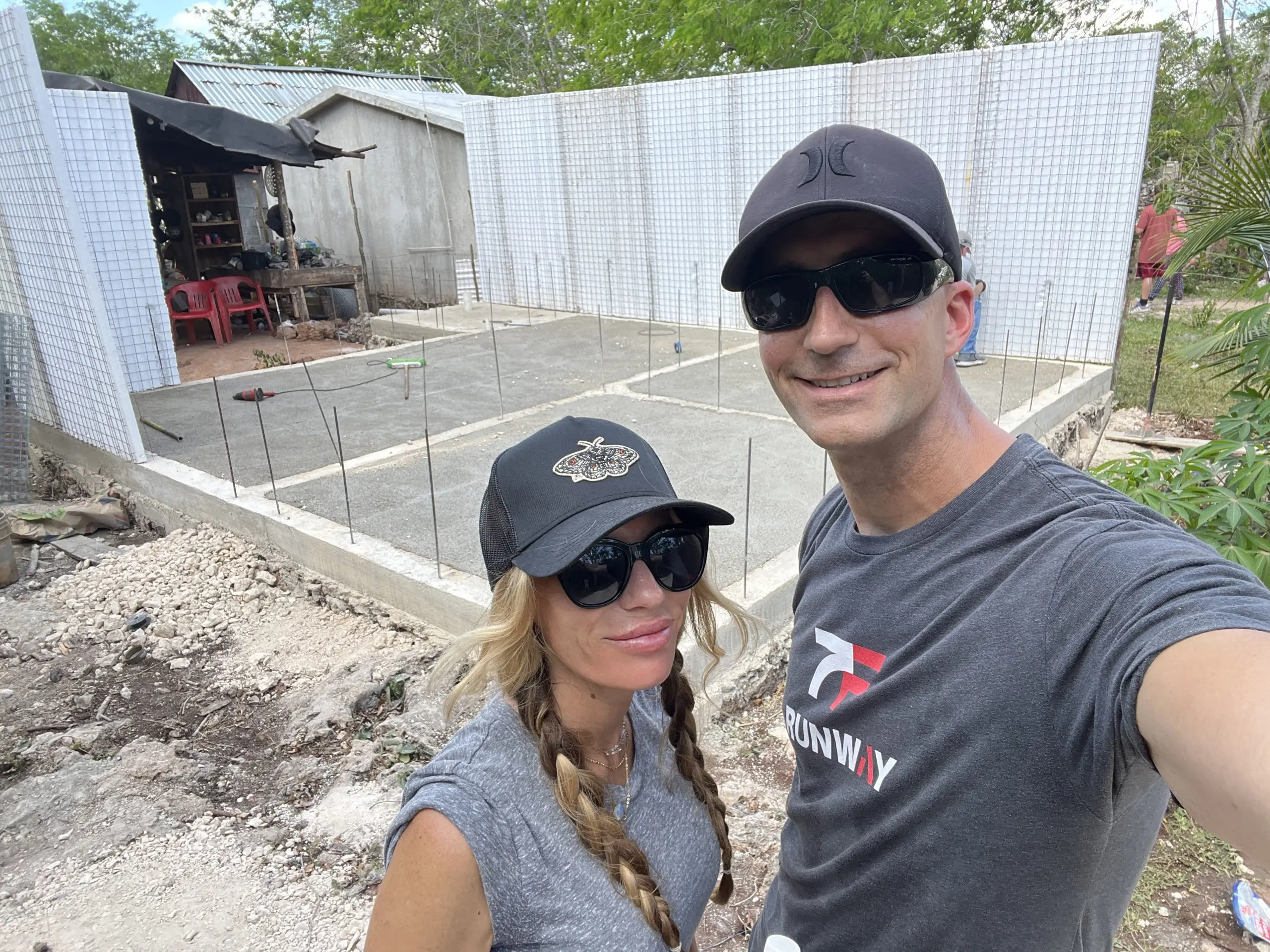A Local Buyer-New-Construction-Site-Visit A Local Buyer owners visiting an active construction site with concrete foundation and foam block walls.