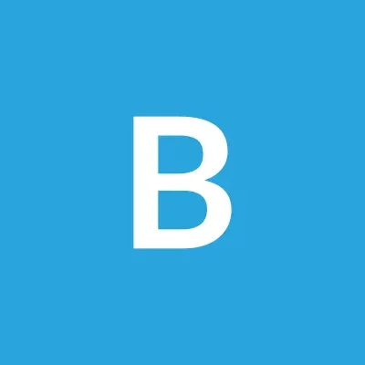 A Local Buyer-Review-Icon-B Bold white letter B centered on a light blue square background.